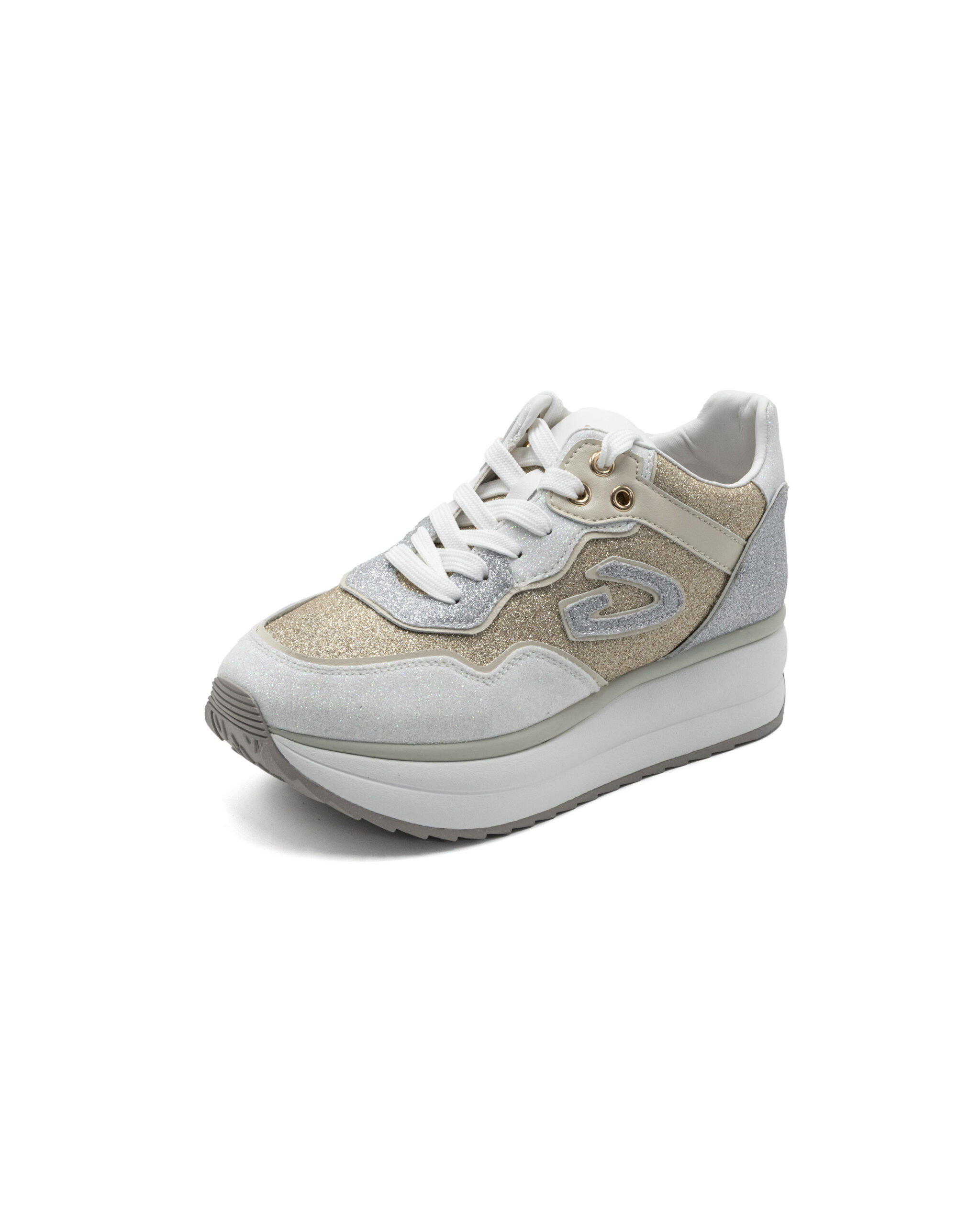 (image for) Sneakers Guardiani Louise glitterate oro e argento