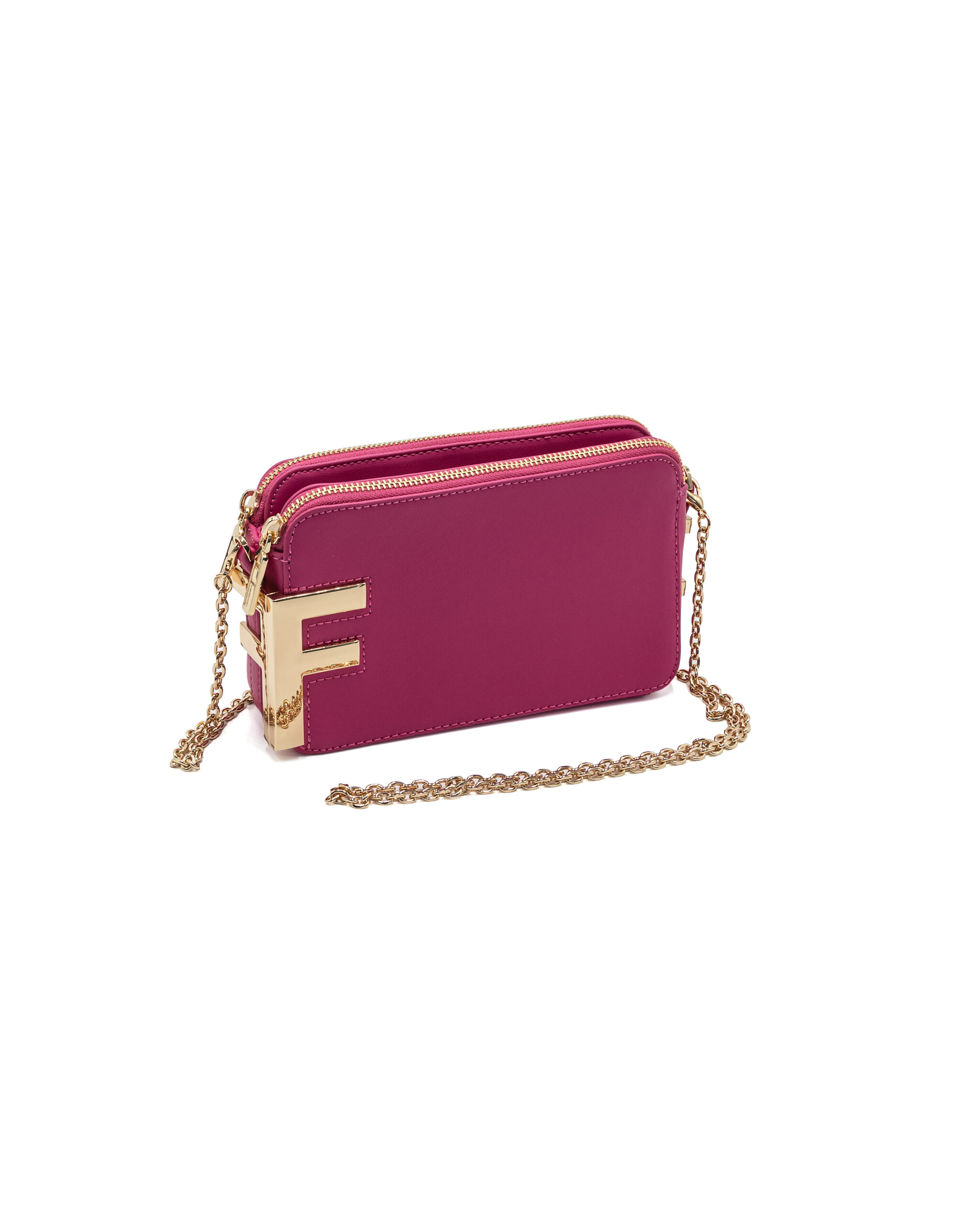 (image for) Borsa baguette Fracomina piccola con logo metallico all’angolo