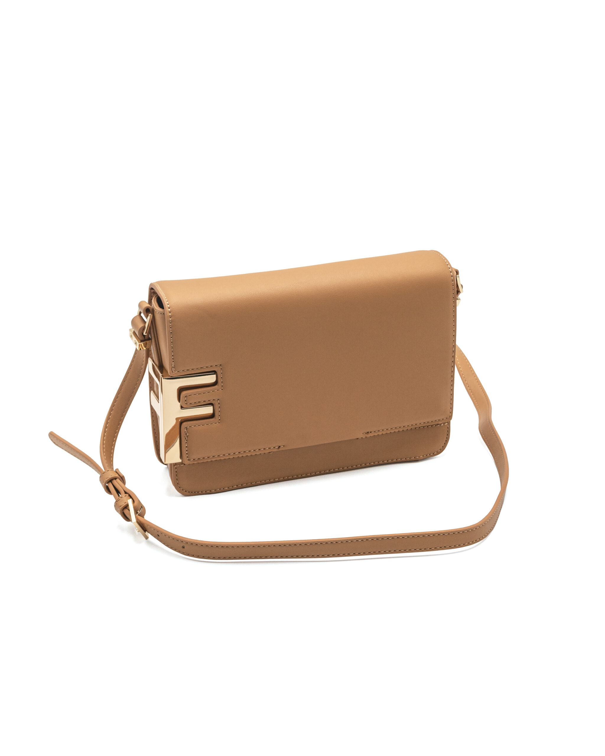 (image for) Borsa a tracolla Fracomina Bella con logo metallico all’angolo