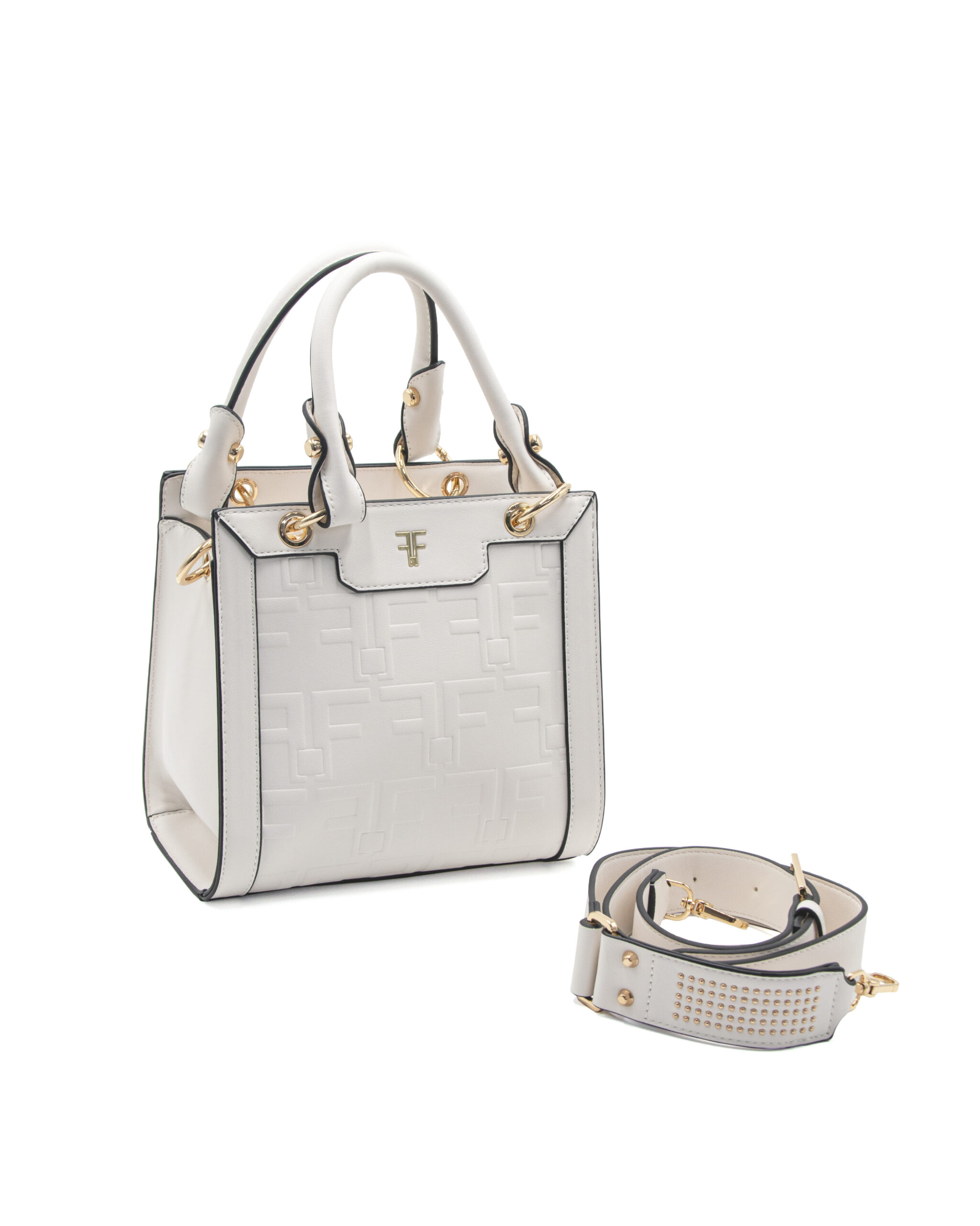 (image for) Borsa Fracomina modello tote piccola in eco pelle logata