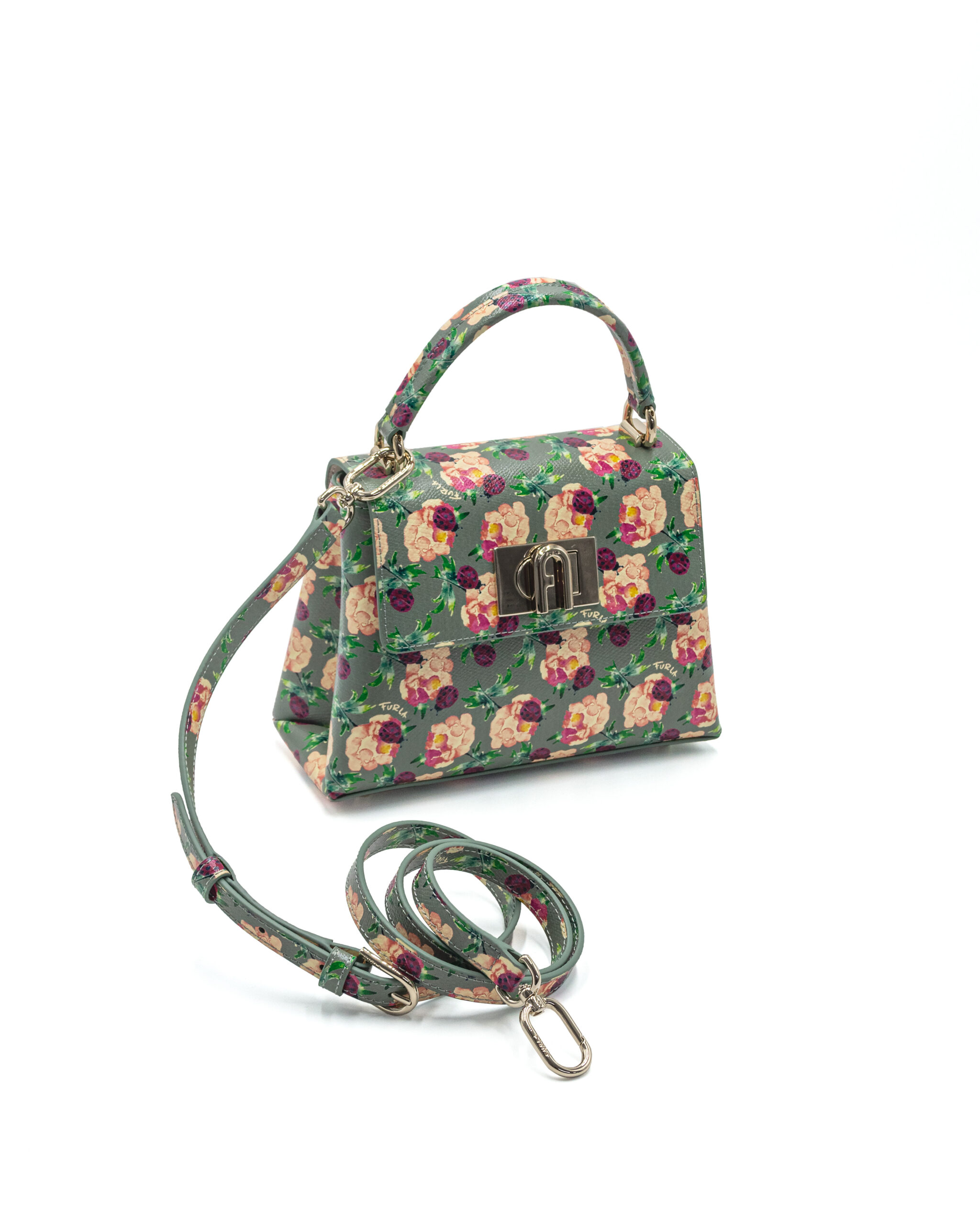 (image for) Borsa A Mano Furla Mini Toni Mineral Green con tracolla