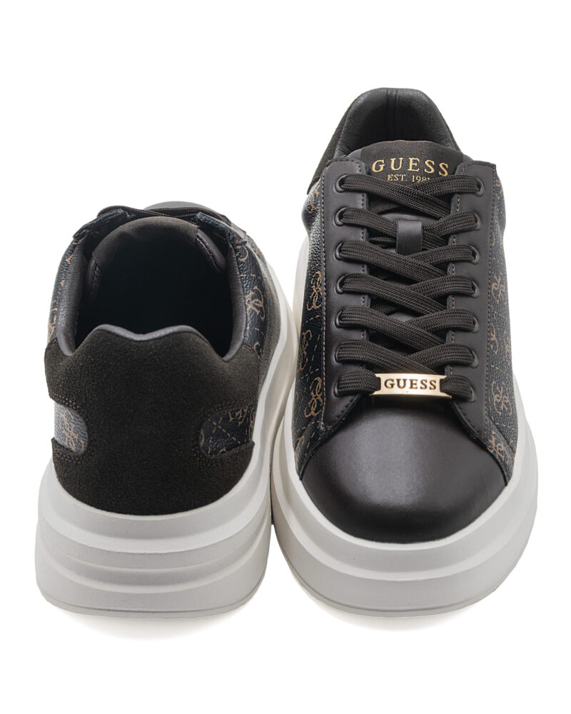 Sneakers uomo Guess Elba 4g logo con inserto scamosciato - immagine 3
