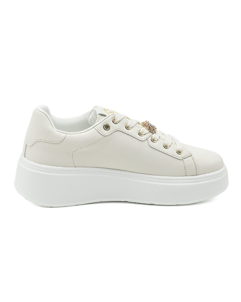 Sneakers Gold&Gold avorio con dettagli gioiello - immagine 2