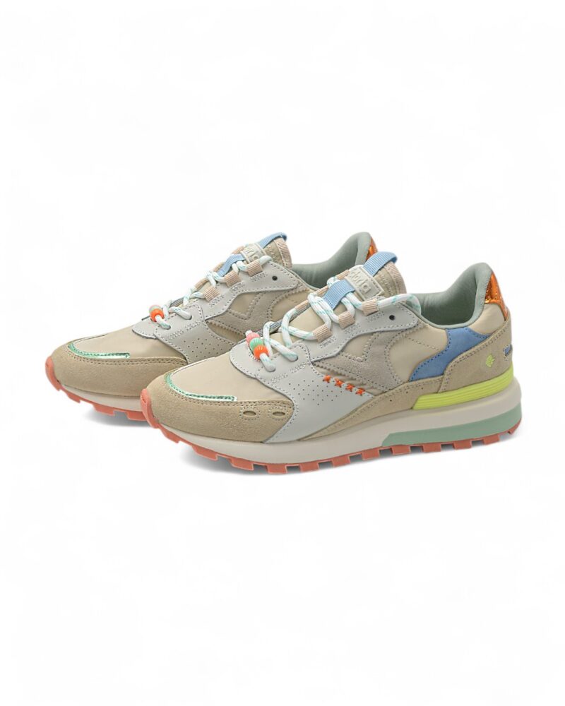 Sneakers runner Victoria  Luna Nylon & crosta di cuoio con perline