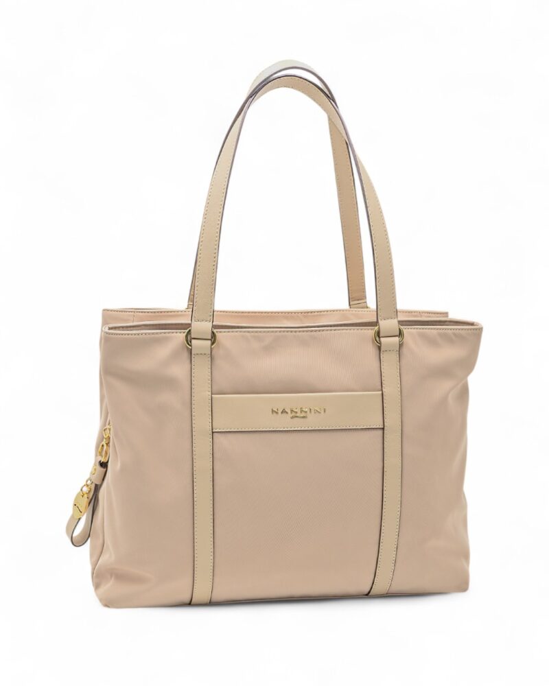 Borsa shopper Nannini Firenze Liberty nylon e pelle