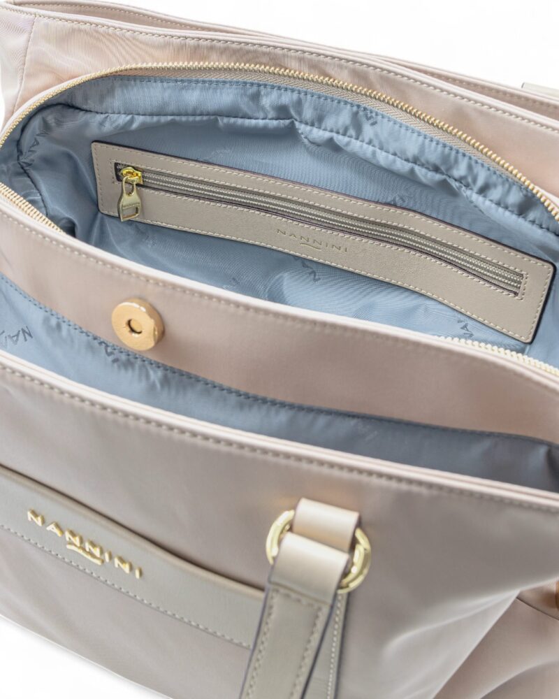 Borsa shopper Nannini Firenze Liberty nylon e pelle - immagine 3