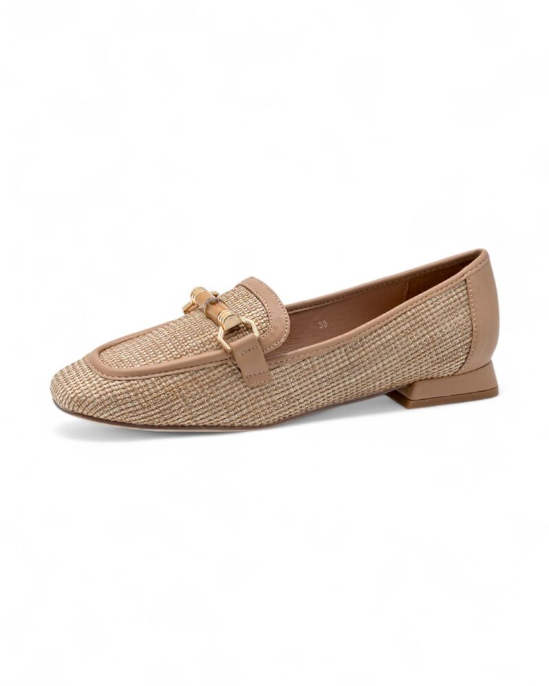Mocassini Laura Biagiotti in rafia ed ecopelle