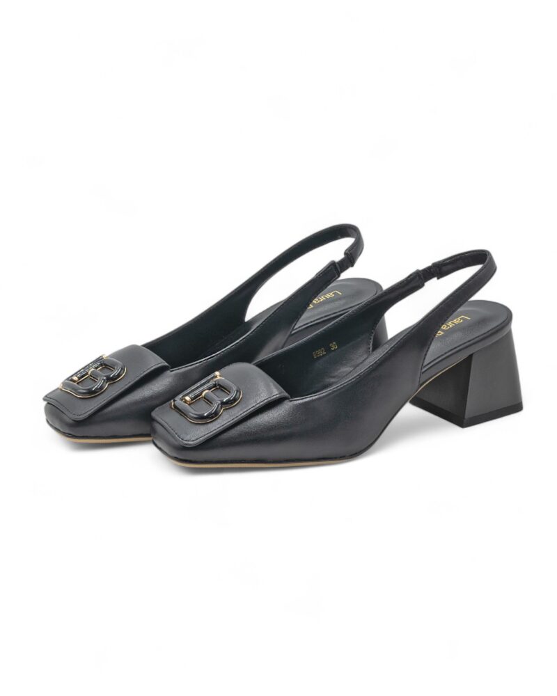 Chanel Laura Biagiotti tacco medio logo applicato - immagine 4
