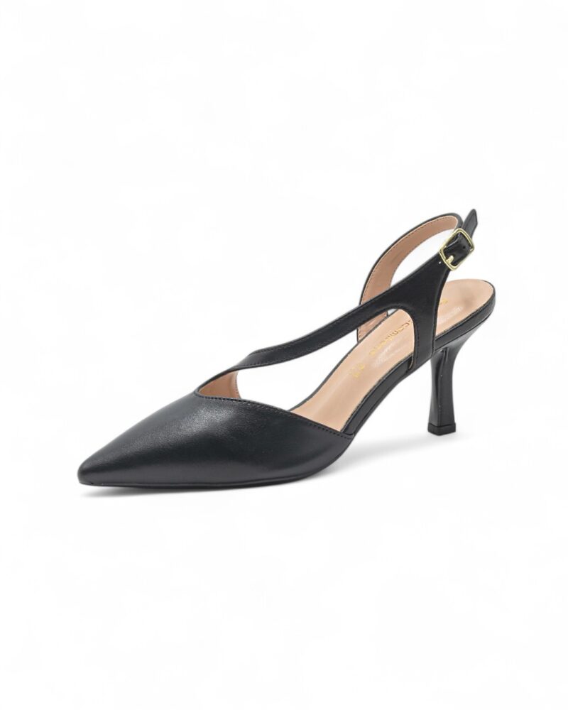 Décolleté Francesco Milano slingback dettaglio ondulato