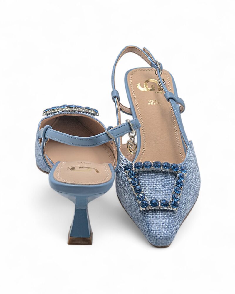 Décolleté Gold&Gold slingback con accessorio in strass - immagine 3