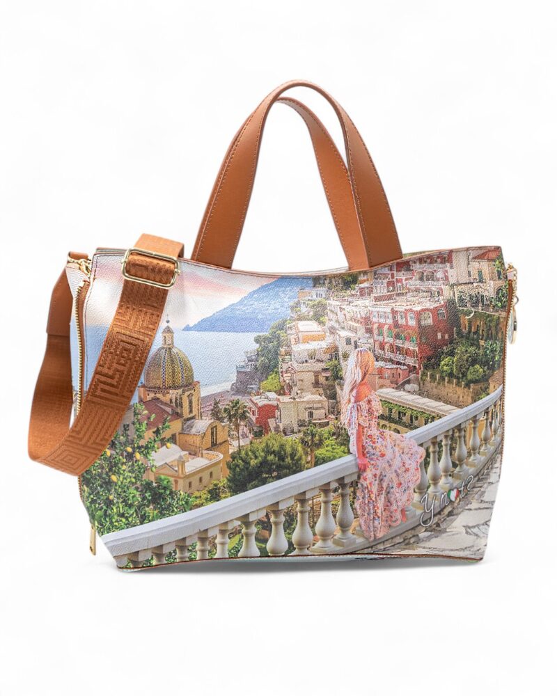 Borsa Ynot Tote Large Yes Bag Stampa Città