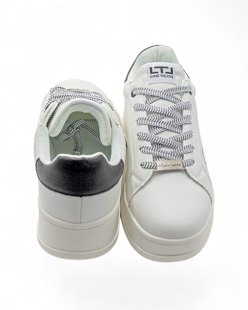 Sneakers platform Gai Mattiolo Love to love scritta logo contrasto colore - immagine 3