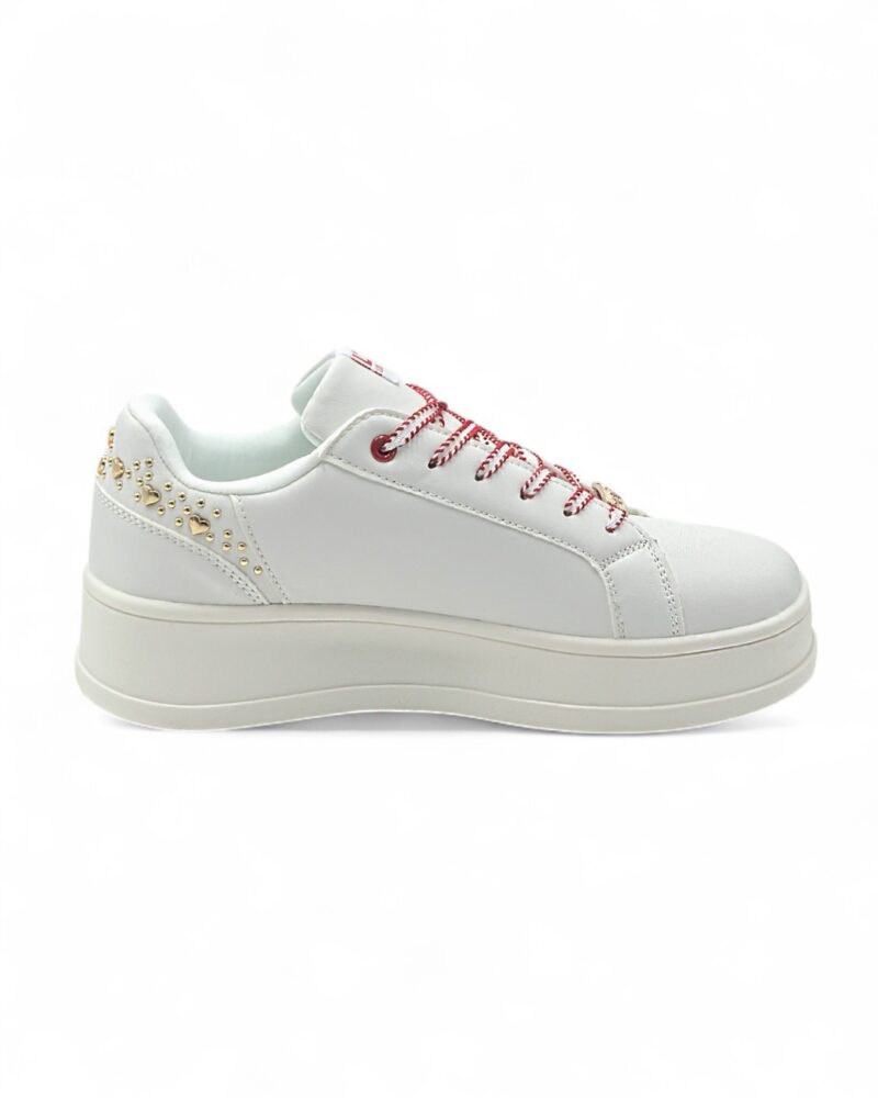 Sneakers platform Gai Mattiolo Love to love con cuoricini metallici - immagine 2