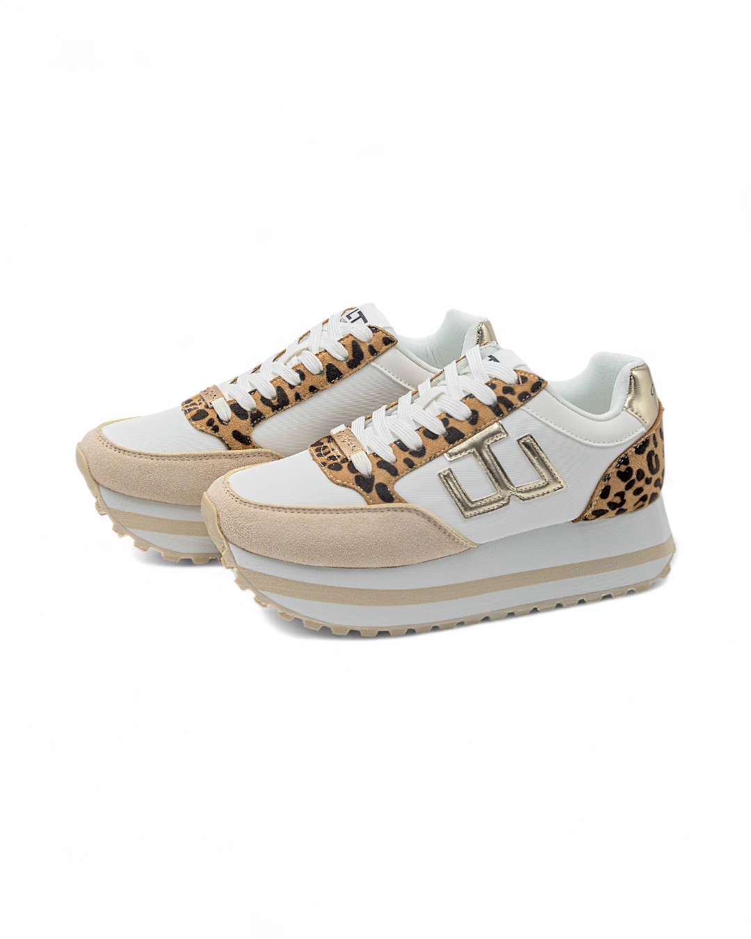 Sneakers runner Gai Mattiolo Love to love con inserti scamosciati leopardati - immagine 4