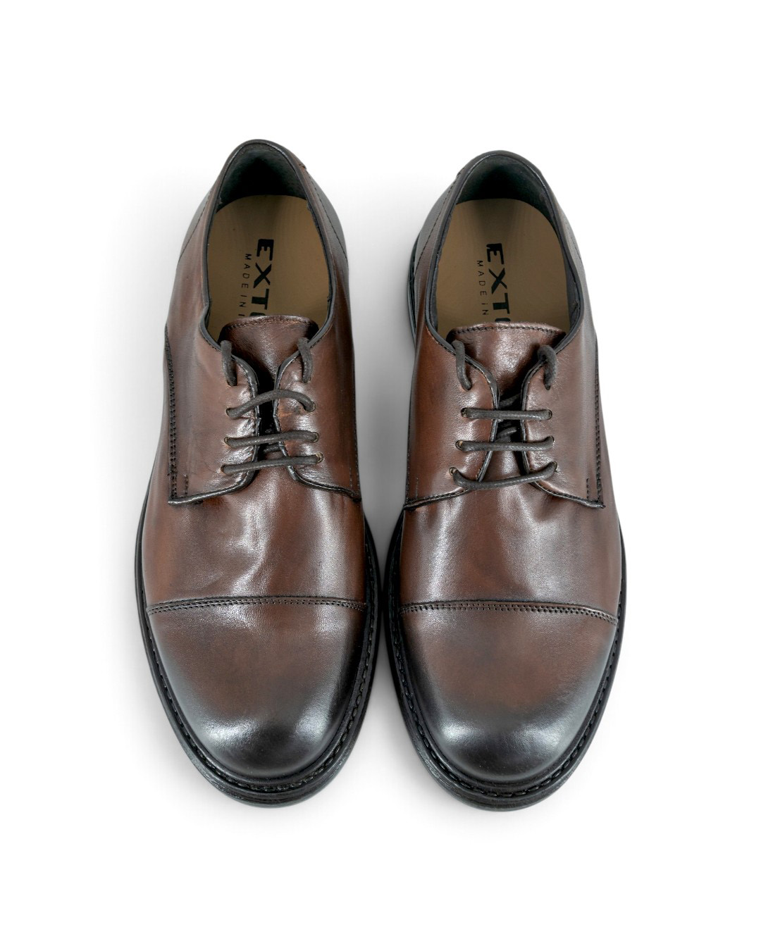 Derby uomo Exton in vitello sfumato soft legno - immagine 2